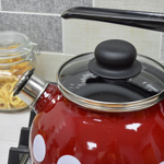 Чайник 3л со свистком с рисунком, вишневый