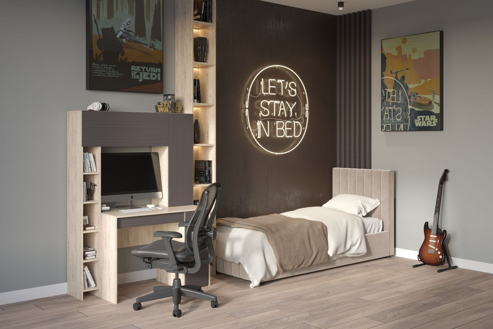 Кровать одинарная НЕЛЬСОН 900х2000