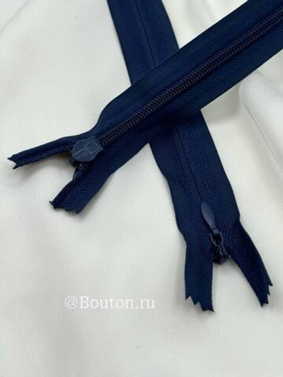 Молния потайная темно-синяя