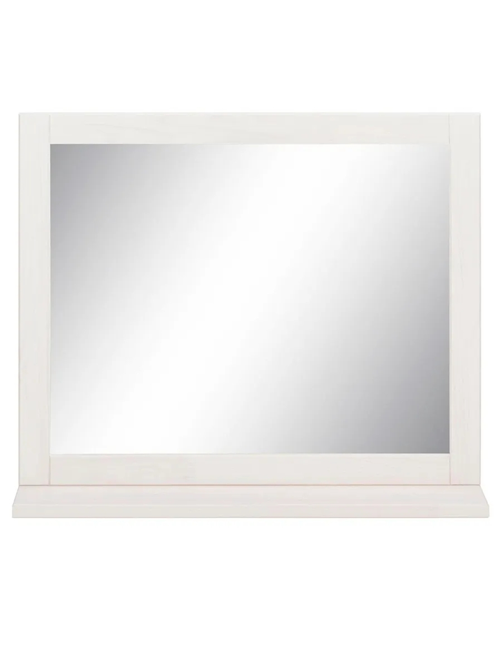 Настенное зеркало Веста, 60х51,8 см из сосны, белый воск