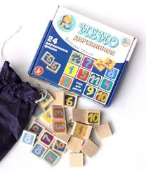 Игра деревянная МЕМО "Веселые числа"