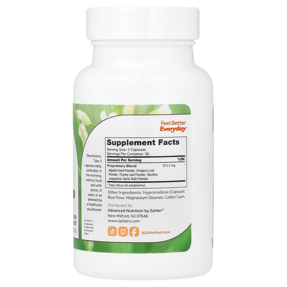 Zahler, CandAid™ с пробиотиками, 60 капсул