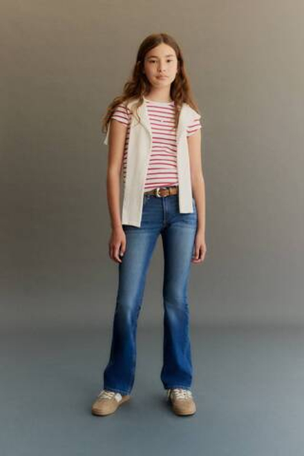 H&M Джинсы Flared Leg с заниженной талией, синий