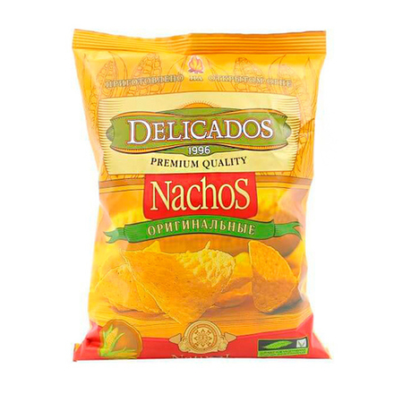 Чипсы Nachos Delicados Кукурузные Оригинальные 500г