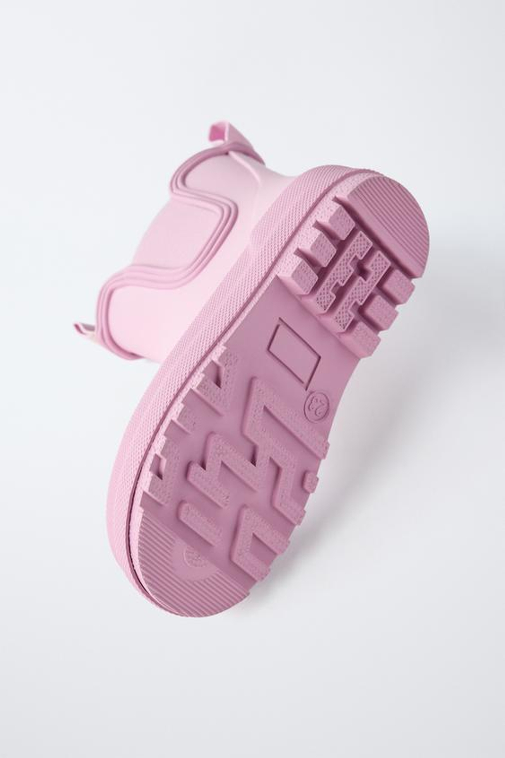 ZARA РЕЗИНОВЫЕ САПОГИ С ЭЛАСТИЧНЫМИ ДЕТАЛЯМИ, РОЗОВЫЙ