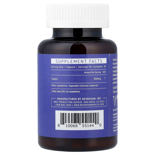 Neurogan Health, физетин, 500 мг, 30 капсул