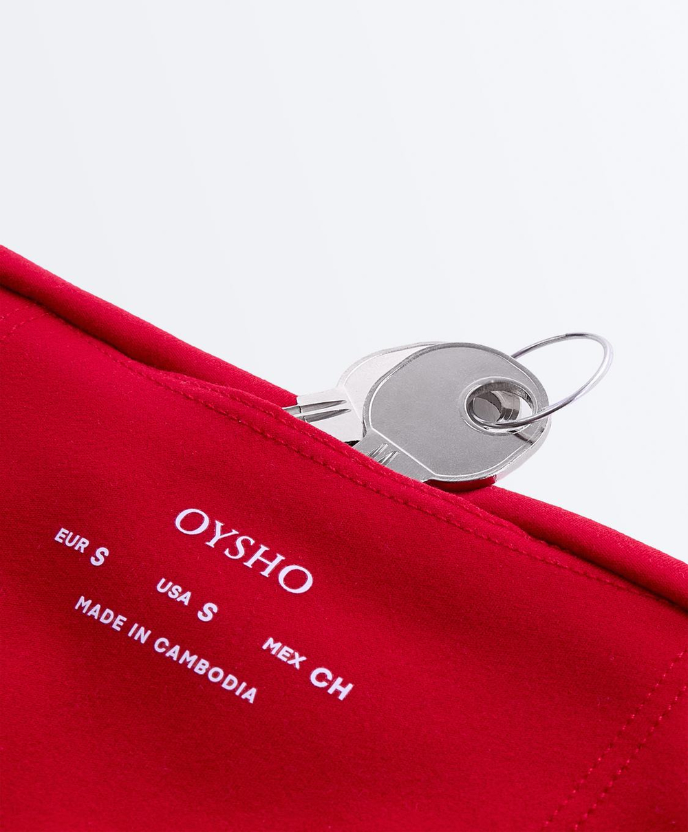 OYSHO Велосипедки Comfortlux с высокой посадкой длиной 10 см, насыщенный красный