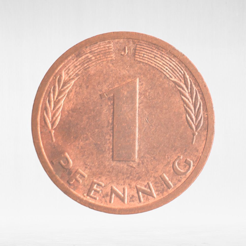 Germany, 1 Pfennig, 1993, (Hamburg Mint - "J"), VF