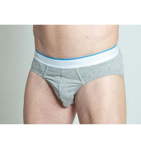 Мужские трусы  брифы серые Calvin Klein MEN Tech Cool Соtton Grey Brief