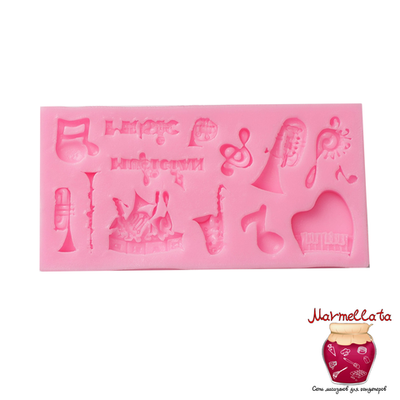 Молд силиконовый "Музыка", 11,2*5,7*0,8 см