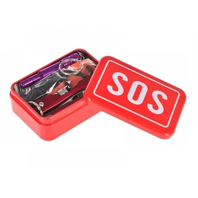 Набор для выживания из 6 предметов в металлическом боксе