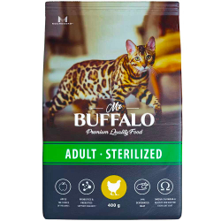 Mr.Buffalo корм для кошек стерилизованных с курицей (Sterilised Chicken)