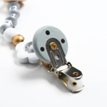 Держатель для пустышки "Мишка", дерев., цвет серый 4155500