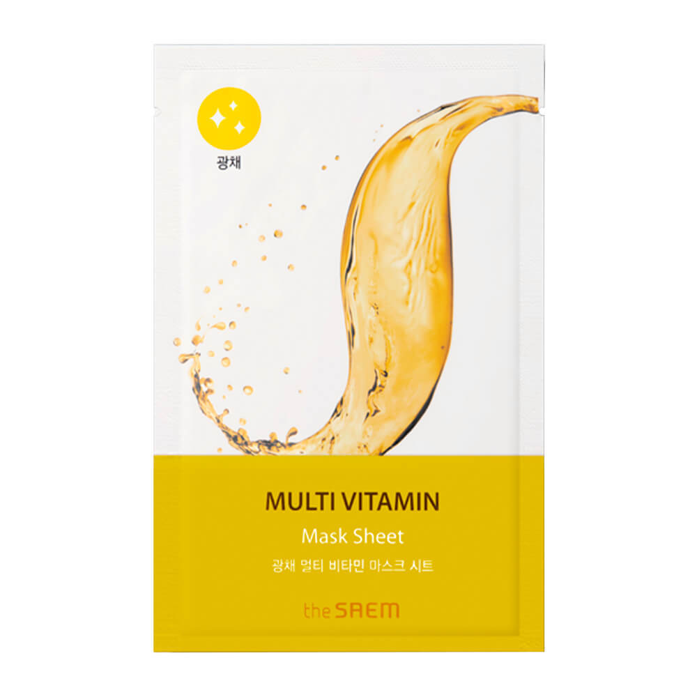 Тканевая маска с витаминным комплексом THE SAEM Bio Solution Radiance Multi Vitamin Mask Sheet
