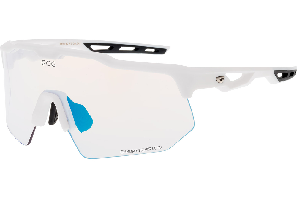 Спортивные очки GOG Loki / Matt White-Black / Photochromic White-Blue Lens