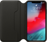 Кожаный чехол Apple Leather Folio для iPhone XS, цвет (Black) черный (MRWW2ZM/A)