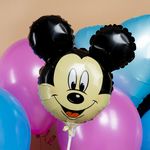 Шар с клапаном (15''/38 см) Мини-фигура, Микки Маус, 1 шт.