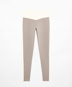 OYSHO Легинсы Perfect-Adapt 65 см с широким поясом V-образной формы, серо-коричневый