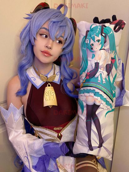 Мини дакимакура Мику Хацунэ из Вокалоид арт. M0383, 60х20 см