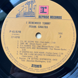 Винтажная виниловая пластинка LP Frank Sinatra I Remember Tommy (Япония 1977) (Без Оби)