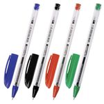 Набор шариковых ручек 4цв. Brauberg Rite-Oil, прозрачный корпус с цветным колпачком