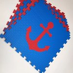 Мягкий пол "Моряк" 500x500x10 мм 45 шор