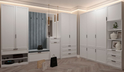 Шкаф распашной Нордик 2-х дверный, белый