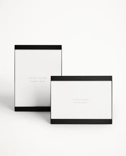 Zara Home Фоторамка из нержавеющей стали, цвет чёрный, 15.5 см