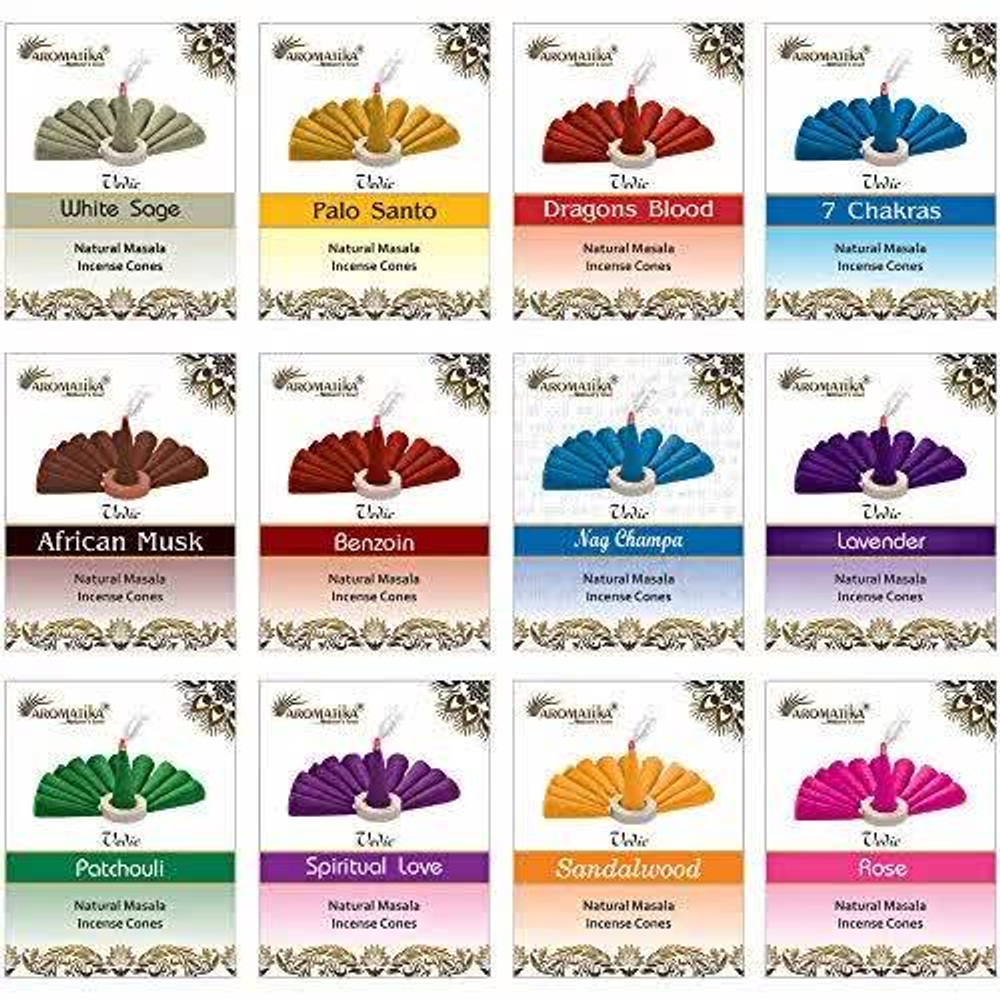 Aromatika Vedic Sandalwood Благовоние-конус Сандаловое Дерево 10 шт