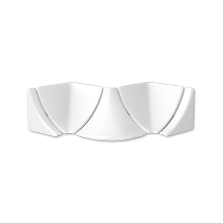 Набор комплектующих к плинтусу для столешницы 25 мм Идеал - 001 Белый