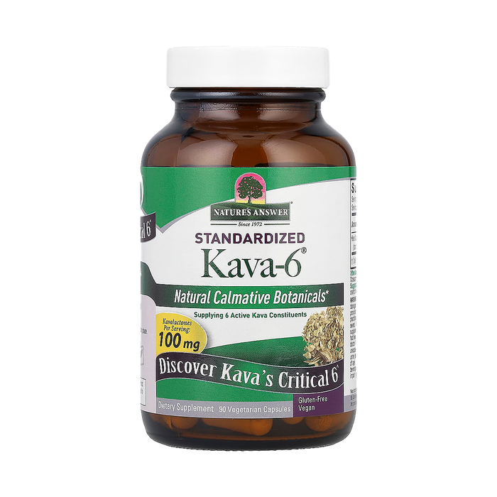 Кава-6, Kava-6, Nature's Answer, 90 вегетарианских капсул