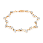 Браслет из красного золота с фианитами