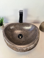 Раковина из речного камня RS-65959 46х37х15 из натурального камня