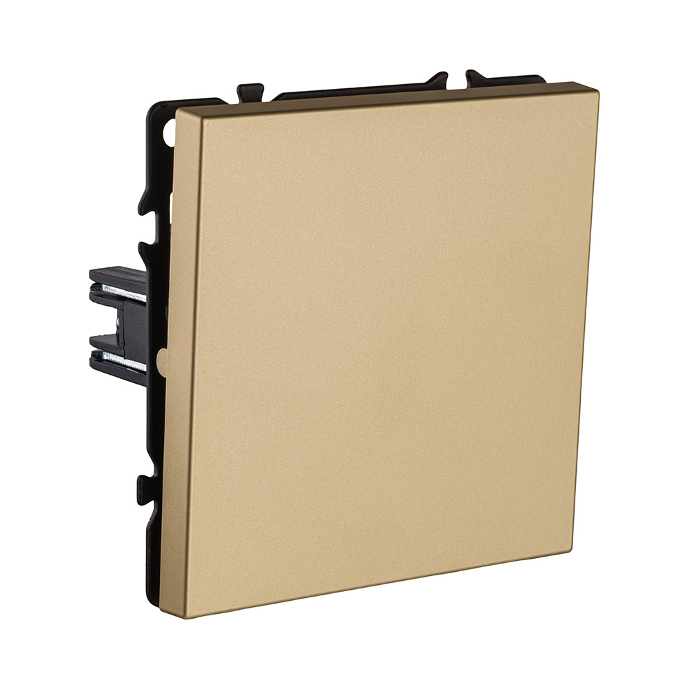 Выключатель кнопочный 1-клавишный 10А/250В, золотой Kollinger Eclipse EC-006GD