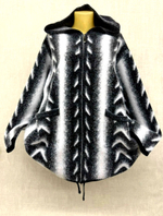 Кардиган женский Альпака, размер 60-68, цвет чёрный с белым