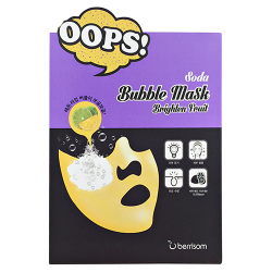 Berrisom Soda Bubble Mask Brighten Fruit маска-пилинг для сияния кожи