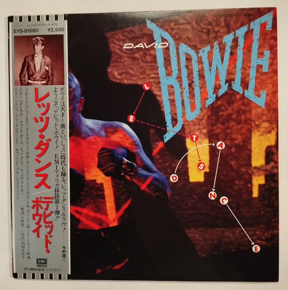 Винтажная виниловая пластинка LP David Bowie Lets Dance (Japan 1983) (Obi)