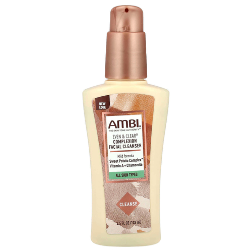 AMBI, Even & Clear®, очищающее средство для лица, без отдушек, 103 мл (3,5 жидк. Унции)