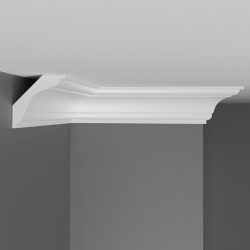 Плинтус потолочный ударопрочный гладкий Decomaster D124 50х50х2000мм