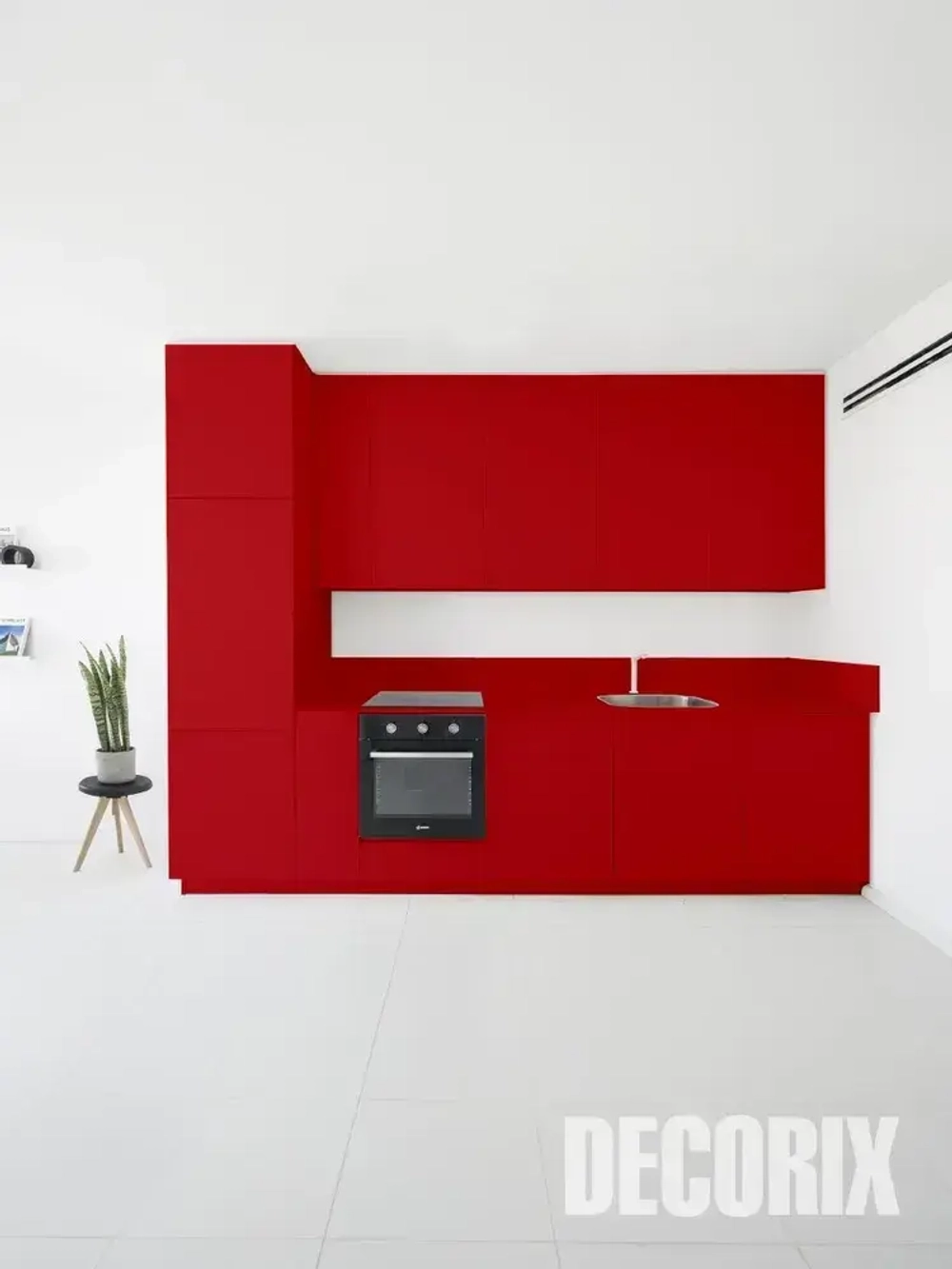 Краска красная в баллончике глянцевая акриловая DECORIX - Огненно-красная эмаль аэрозольная для любых поверхностей 520 мл