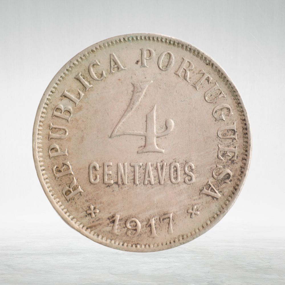 Portugal, 4 Centavos, 1917, VF