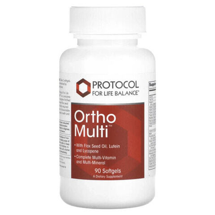 Витаминно-минеральные комплексы Protocol for Life Balance, Ortho Multi, 90 мягких таблеток