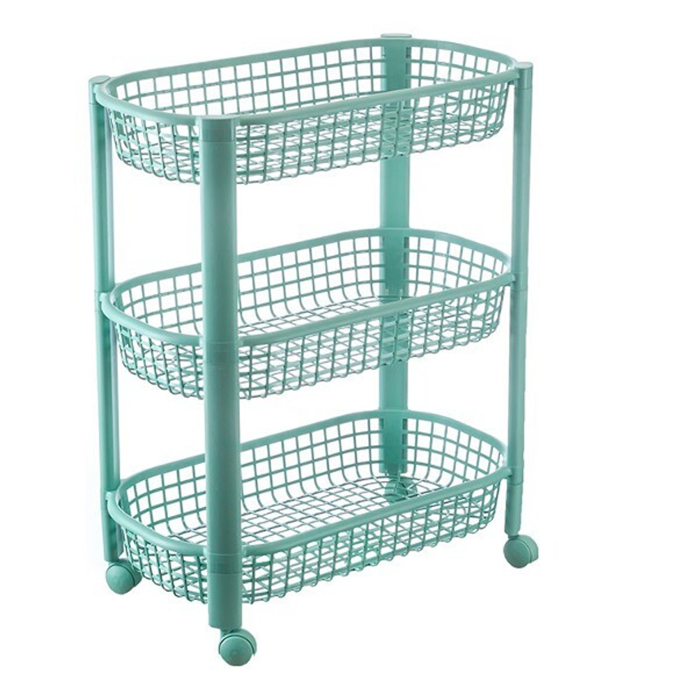 Полка для хранения овощей (3секции) на колесах М2730