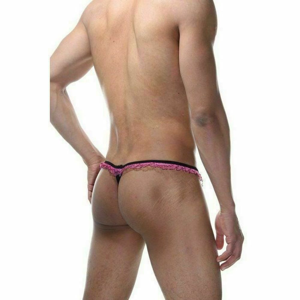 Мужские трусы стринги черные La Blinque LB15448