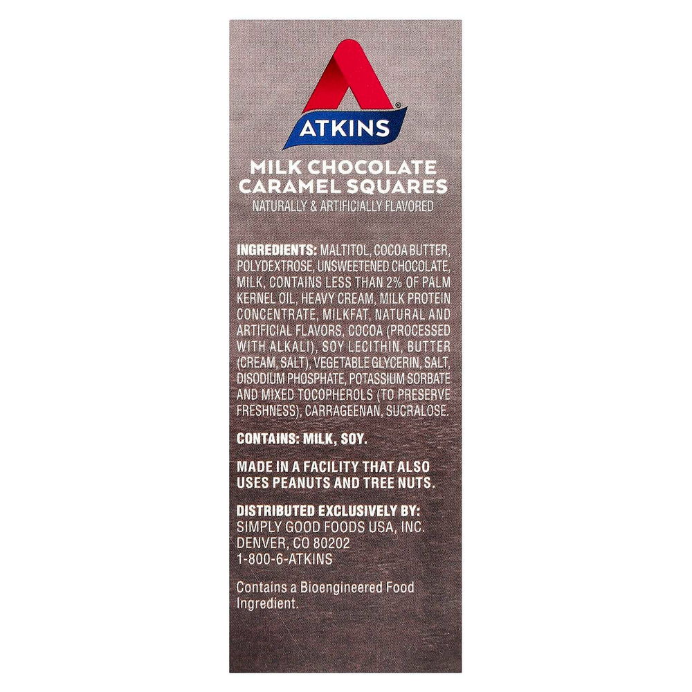 Atkins, Treat, молочный шоколад и карамель, 15 шт., 11,5 г (0,41 унции)