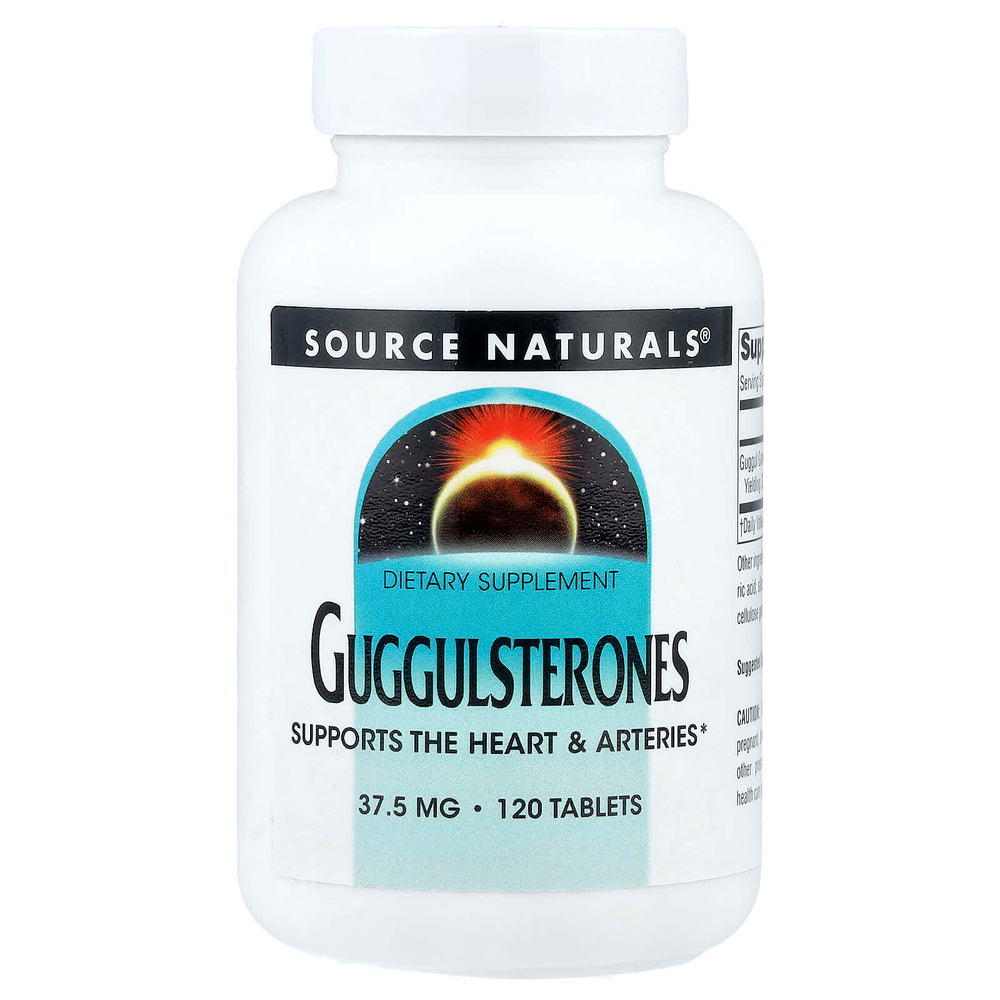 Source Naturals, гуггулстероны, 37,5 мг, 120 таблеток