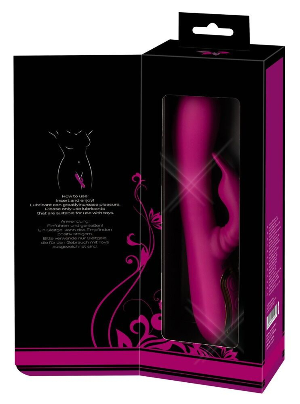 Фиолетовый вибратор 3 Function Vibrator с вращением бусин - 23 см. (Цвет: фиолетовый)