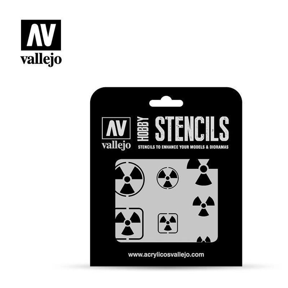 HOBBY STENCILS: RADIOACTIVITY SIGNS (SEVERAL SCALES)