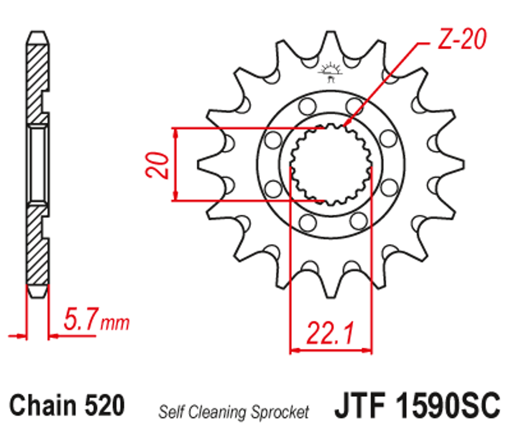 Звезда JTF1590.14SC