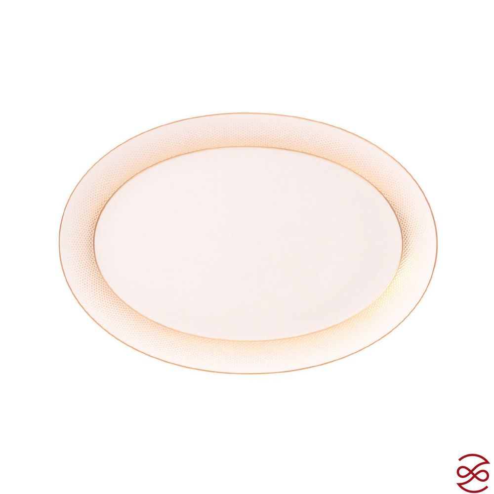 Блюдо овальное Falkenporzellan Deluxe Shape - Rio White Gold 35 см